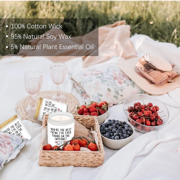 NWT Soy Wax Candle Romantic Funny Valentineines, Birthday, Anniversary Lavender - Picture 2 of 8